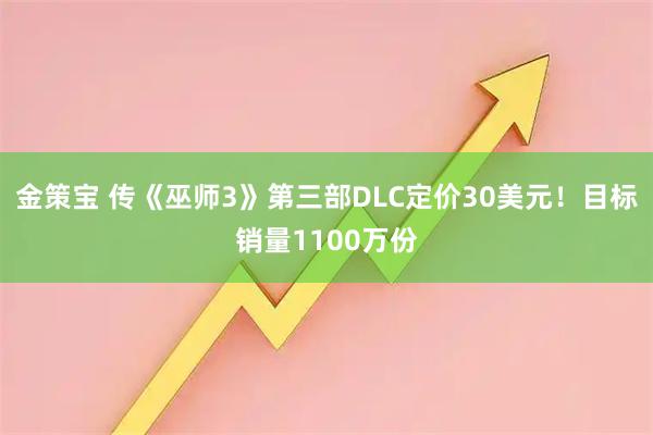 金策宝 传《巫师3》第三部DLC定价30美元！目标销量1100万份